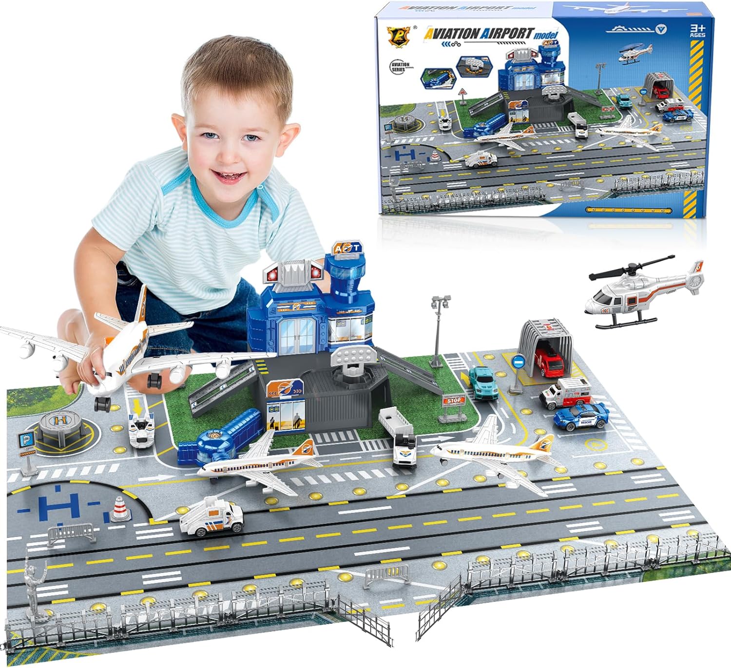 Model Kit Plane - Conjunto de brinquedos infantis com cenário