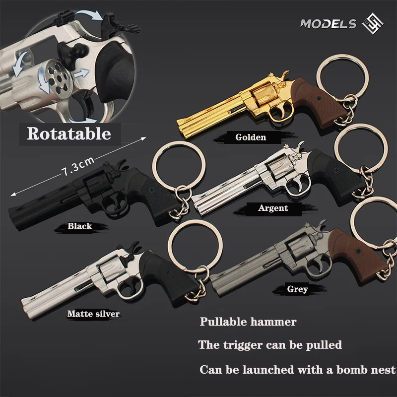 Model Kit Revolver - 7cm destacável colt 357 revólver arma