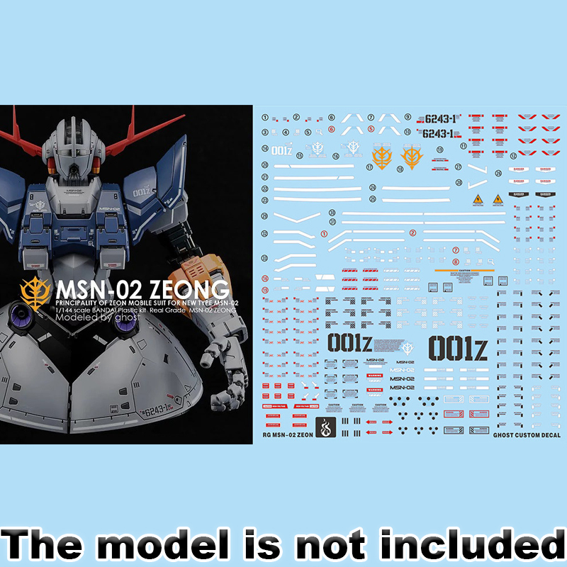 Model Kit Water Decal - Decalques para Modelos RG 1/144 MSN-02