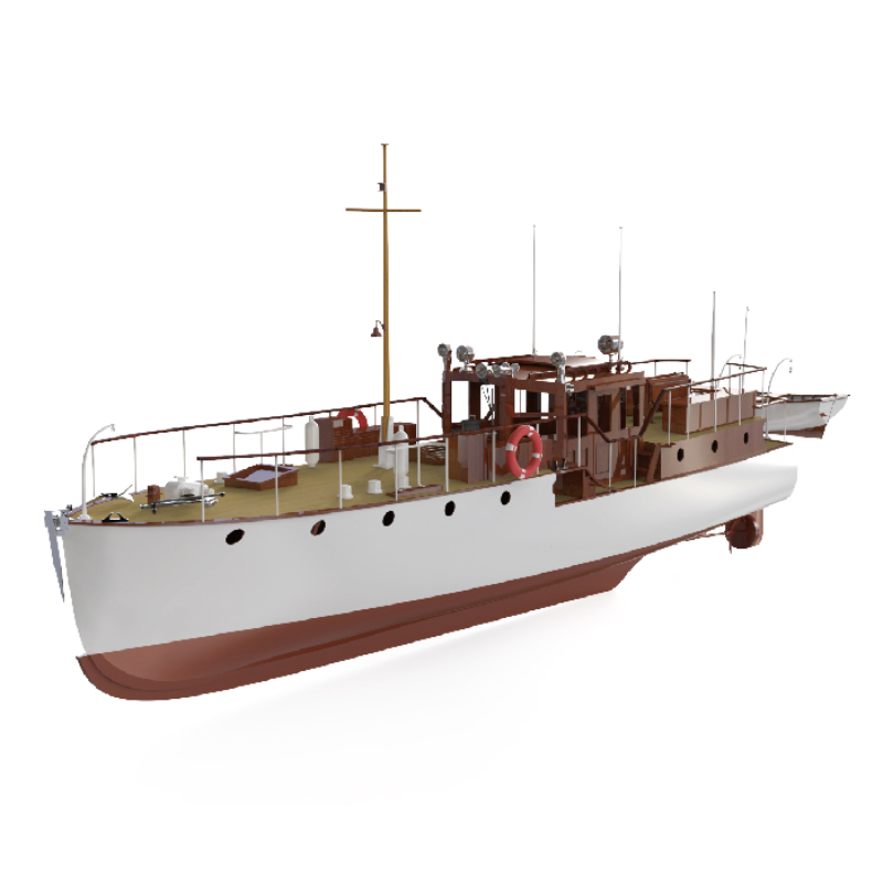 Model Kit Yacht - Barco De Controle Remoto 880mm 1/18