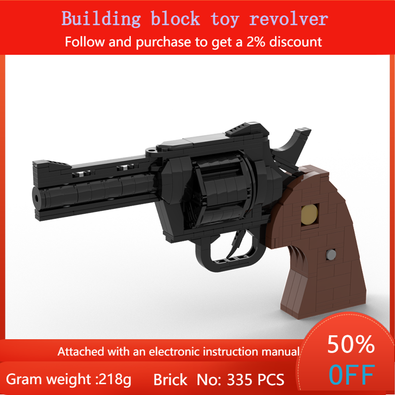 Model Kit Revolver - Modelo de Brinquedo de Blocos de