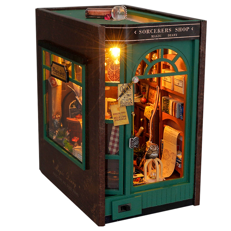 Model Kit Japan Shop - Diy livro nook inserção prateleira kits