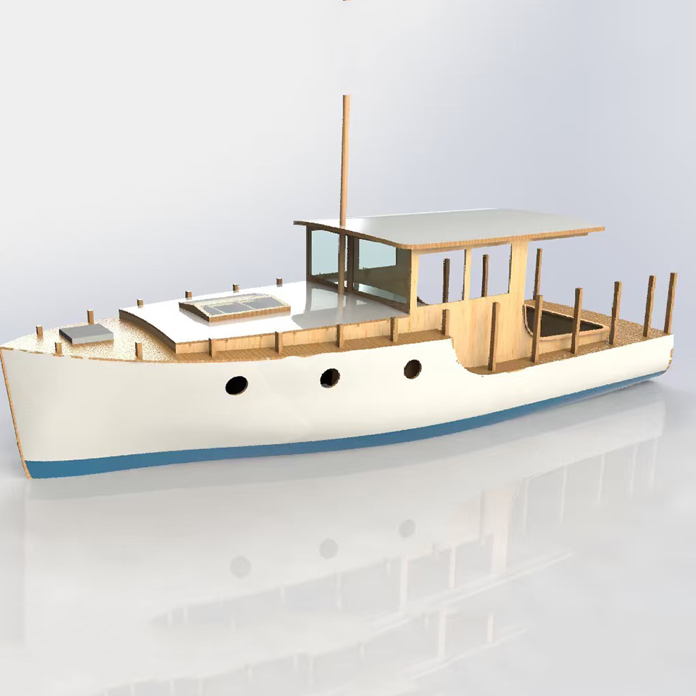 Model Kit Yacht - Barco rc 70cm europeu clássico pequeno