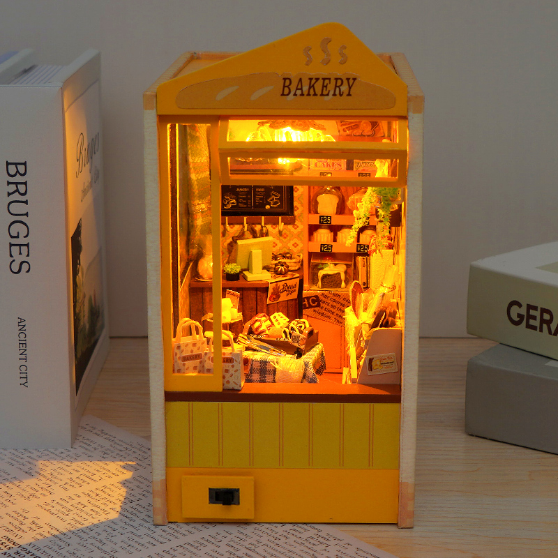Diy livro de madeira nook inse - Model Kit Japan Shop avaliação e preço