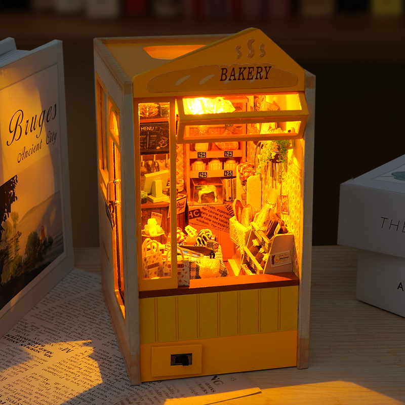 Diy livro de madeira nook inse - Model Kit Japan Shop avaliação e preço