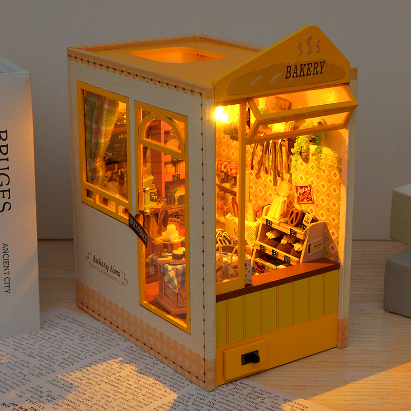 Diy livro de madeira nook inse - Model Kit Japan Shop avaliação e preço