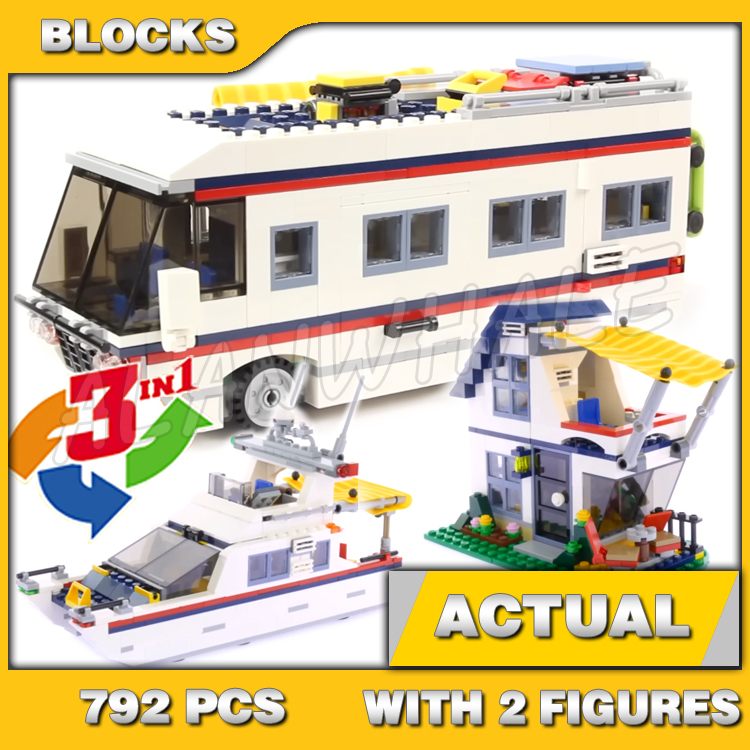 792 pçs 3in1 férias criativas  - Model Kit Yacht avaliação e preço